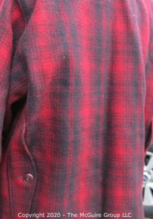 Medium Sized Vintage Woolrich Insulated Wool Hunting Jacket & Pants in Red & Black Buffalo Plaid. Perfect addition for those decorating lodges and hunting cabins  