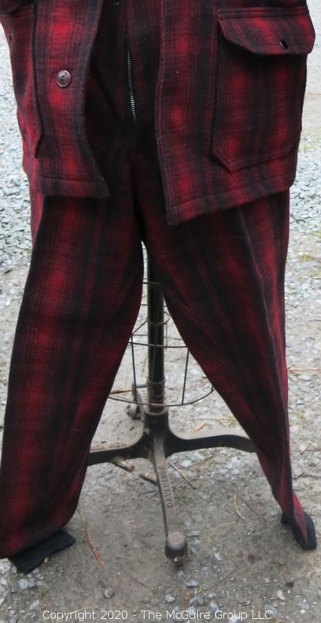 Vintage Woolrich 1963 hunting pants Black and Red ( buffalo plaid )