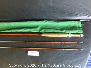 Vintage Orvis Imperial "99" Bamboo or Cane Fishing Rod, Hexagon Shape Measures 144" long. With Cloth Covering Bag.