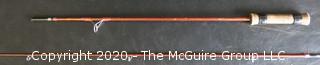 Vintage Bamboo or Cane Fly Fishing Rod with Cork Handle