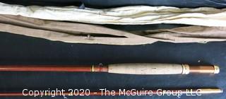 Vintage J.S. Sharpe & Co Scottie Featherweight Fly Rod 109" with 2 Cloth Carrying Bags.