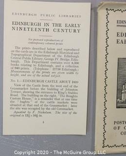 Vintage Souvenir Postcard Envelope - Edinburgh Scotland in the Nineteenth Century