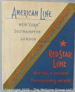 Group of Vintage Travel Brochures Including 1893 Sailing Schedule for The American Line 