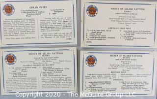 Group of Vintage Ephemera included Recipe Cards