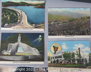 Hollywood Souvenir Views of Movie Star Homes; each card 2 1/2 x 3 1/2