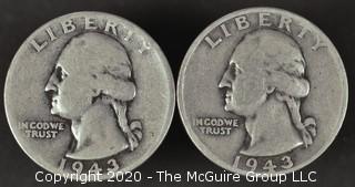 1943, 1943-S Washington Quarters