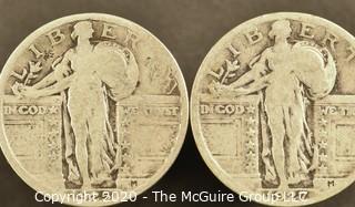 1925, 1927-D Standing Liberty Quarter