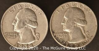 1958-D, 1954 Washington Quarters