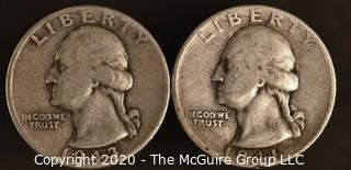 1943, 1941 Washington Quarters