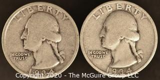 1934, 1934-D Washington Quarters