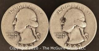 1943, 1943-S Washington Quarters