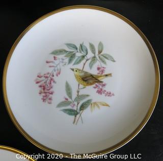 Set 8 Porcelain Plates Based on Audubon Drawings of Bird.  Made by Hutschenreuther Selb LHS in Germany for Pasco.  Measure approximately 8".