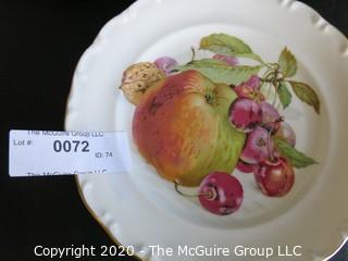 Set of 5 House of Goebel Porcelain Fruit Plates.  Measure approximately 8" in diameter.