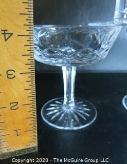 Set of 6 Cut Crystal Champange Coupes. Measures Approximately 4 1/2" X 4".