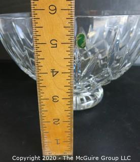 Waterford Cut Crystal Pedestal Bowl. Measures approximately 5 3/4" x 8 1/2".