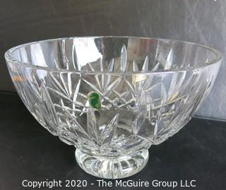 Waterford Cut Crystal Pedestal Bowl. Measures approximately 5 3/4" x 8 1/2".