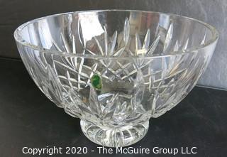 Waterford Cut Crystal Pedestal Bowl. Measures approximately 5 3/4" x 8 1/2".