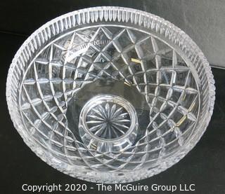 Waterford Cut Crystal Pedestal Bowl.  Measures approximately 14" x 9" x 9".
