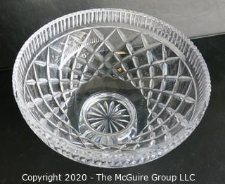 Waterford Cut Crystal Pedestal Bowl.  Measures approximately 14" x 9" x 9".
