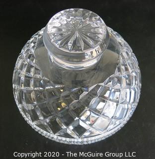 Waterford Cut Crystal Pedestal Bowl.  Measures approximately 14" x 9" x 9".
