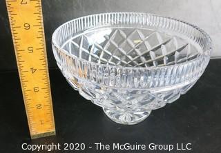 Waterford Cut Crystal Pedestal Bowl.  Measures approximately 14" x 9" x 9".
