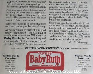 Vintage Baby Ruth Candy Advertisement. Measures approximately 14" x 21 1/2".