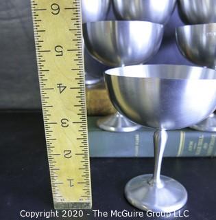 Set of 12 Pewter Champagne Coupes made by Colonial Pewter by Boardman JBC.  They Measure Approximately 4 1/2" tall.