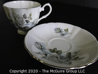 Porcelain Bone China Teacup and Saucer made by Hamilton in England.