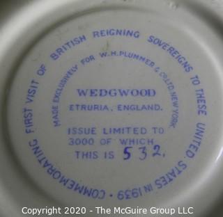 Porcelain Bone China Teacup and Saucer in Queens Ware pattern made by Wedgwood Etruria, England.