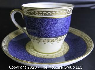 Porcelain Bone China Teacup and Saucer made in Pearl pattern made by Aynsley in England.