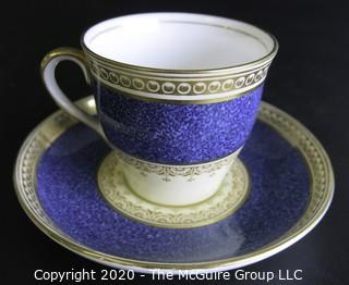 Porcelain Bone China Teacup and Saucer made in Pearl pattern made by Aynsley in England.