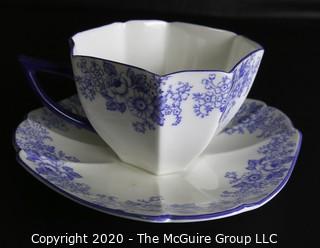 Porcelain Bone China Teacup and Saucer made by Shelley in England.