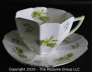 Porcelain Bone China Teacup and Saucer made by Shelley in England.