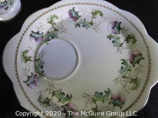 Porcelain Bone China Teacup and Toast Snack Plate made by Foley Bone China in England.