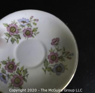 Porcelain Bone China Teacup and Saucer made in Pearl pattern made by Stanley in England.