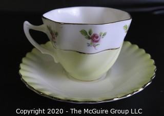 Porcelain Bone China Teacup and Saucer made in Rainbow pattern made by Royal Albert in England.