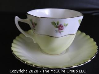 Porcelain Bone China Teacup and Saucer made in Rainbow pattern made by Royal Albert in England.