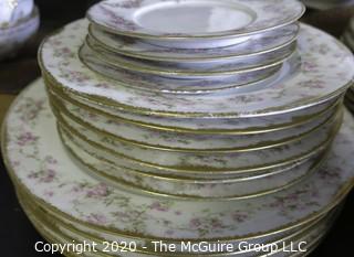 Large Collection of Fine Porcelain China Serving Pieces and Place Settings in Coordinating Patterns. Made by Haviland Limoges China from France and Elite Limoges China from France. 