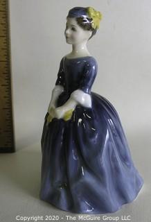 Vintage Royal Doulton Porcelain Figurine "Cherie". Measures approximately 6" tall. 