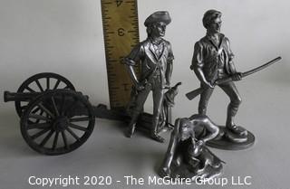 Four Pewter Figurines.  Measure Approximately 3 1/2" tall. 