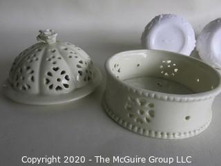 Six Milk Glass Items Including 5 Salt & Pepper Shakers. 