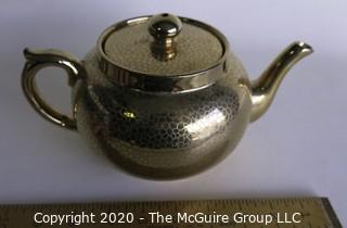 Vintage Gold Gilt Gibson & Sons Burslem Tea Pot, Made in England.  Measures Approximately 5".  