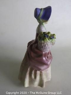 Vintage Royal Doulton Porcelain Figurine "Cissie". Measures approximately 6" tall.