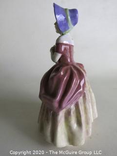 Vintage Royal Doulton Porcelain Figurine "Cissie". Measures approximately 6" tall.