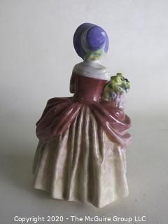 Vintage Royal Doulton Porcelain Figurine "Cissie". Measures approximately 6" tall.