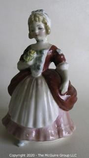 Vintage Royal Doulton Porcelain Figurine "Valerie". Measures approximately 5 1/2" tall.