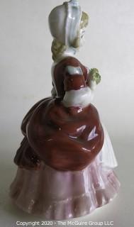 Vintage Royal Doulton Porcelain Figurine "Valerie". Measures approximately 5 1/2" tall.