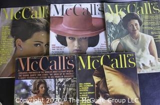 Nine Vintage McCall's Fashion Magazines. 