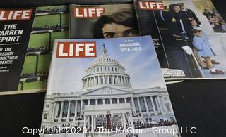 Seven Vintage Life Magazines.  Includes Kennedy, Worlds Fair and NASA.