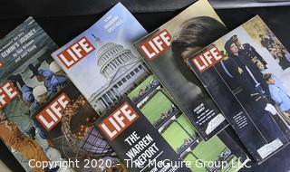 Seven Vintage Life Magazines.  Includes Kennedy, Worlds Fair and NASA.